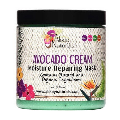 Avocado Cream Moisture Repairing Mask By Alikay Naturals, 8 Oz
